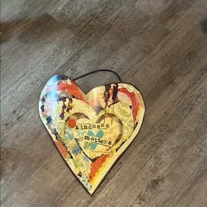 Demdaco Heart Art with Colorful Kindness Design